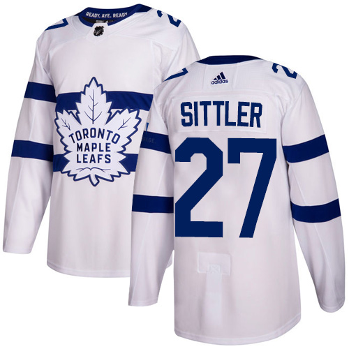 Adidas Maple Leafs #27 Darryl Sittler White Authentic 2018 Stadium Series Stitched NHL Jersey - Click Image to Close